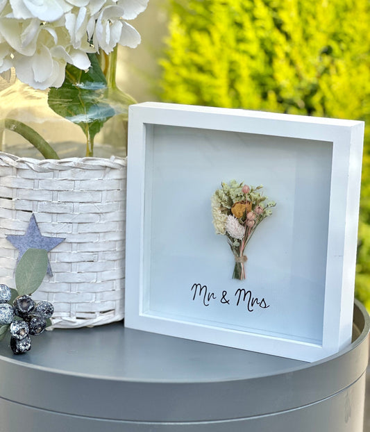 Framed Flowers - Mr & Mrs