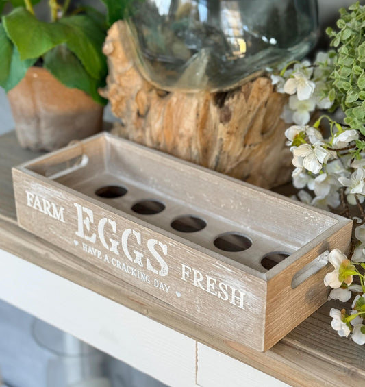 Wooden Egg Crate Holder