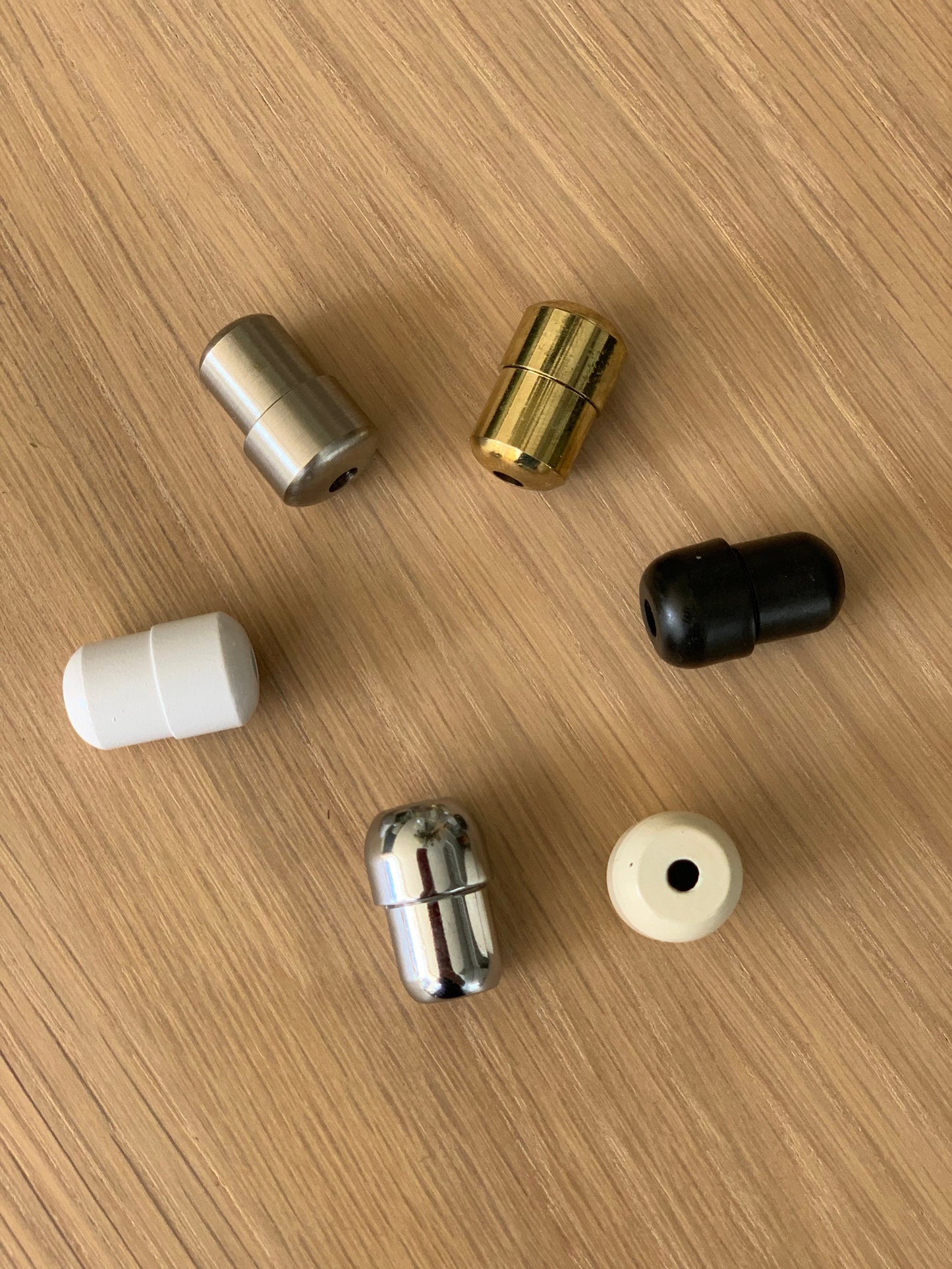 Roman Blind Cord Connector. . Available in 6 colour finishes