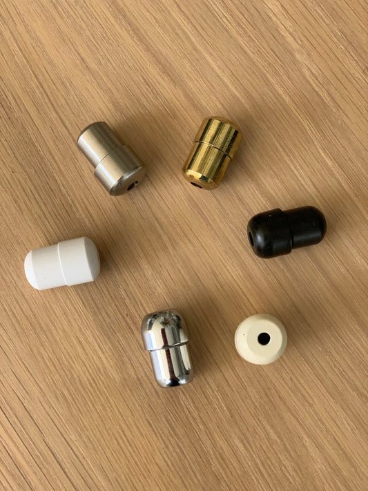 Roman Blind Cord Connector. . Available in 6 colour finishes