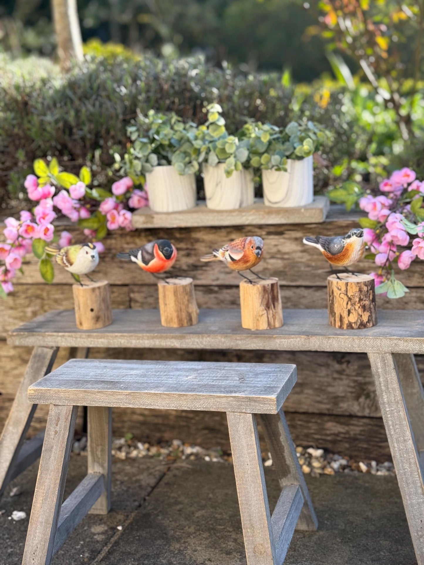 Gorgeous Carved Wooden Bullfinch