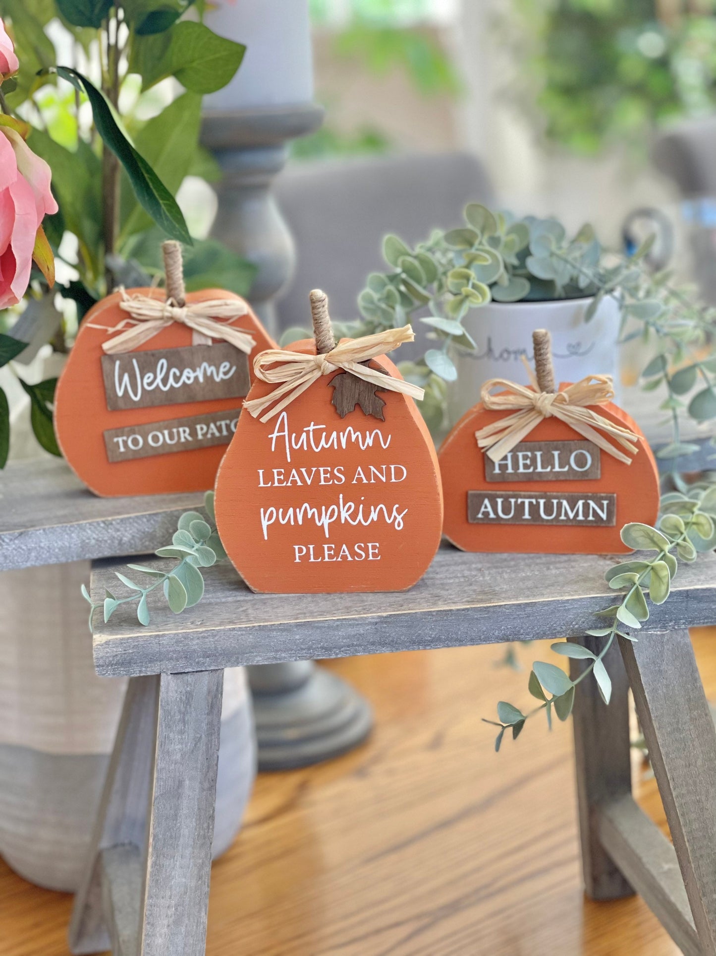 Welcome Pumpkin Sign