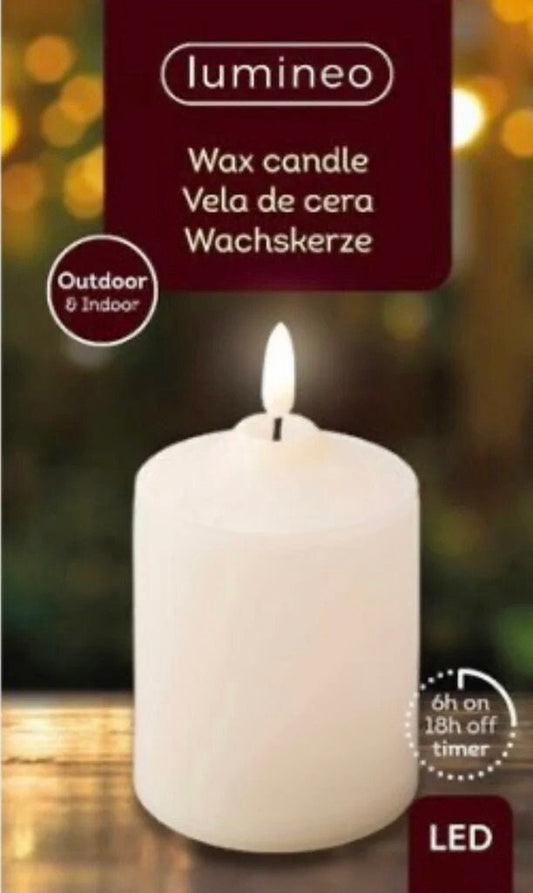 LED pillar candle with timer