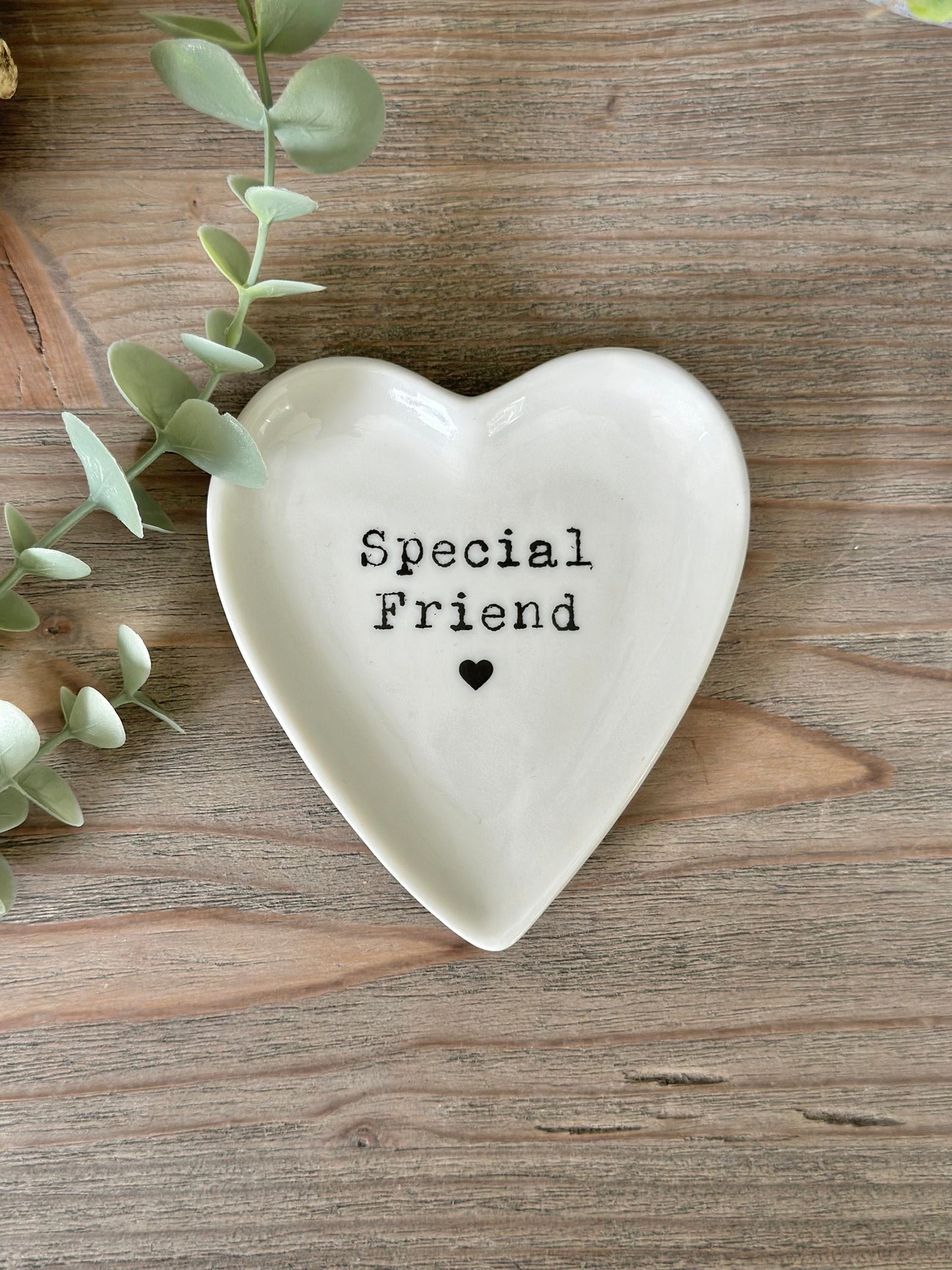 White Special Friend Trinket Dish