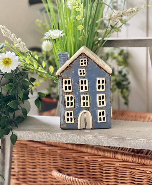 Ceramic House/Cottage Candle Holder - 18cm