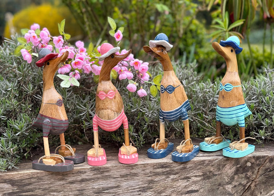 Hand-painted Beach Duck - Available in 4 Colours