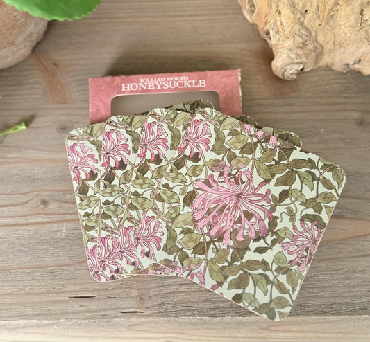 William Morris Boxed Honeysuckle Coasters - Set of 4