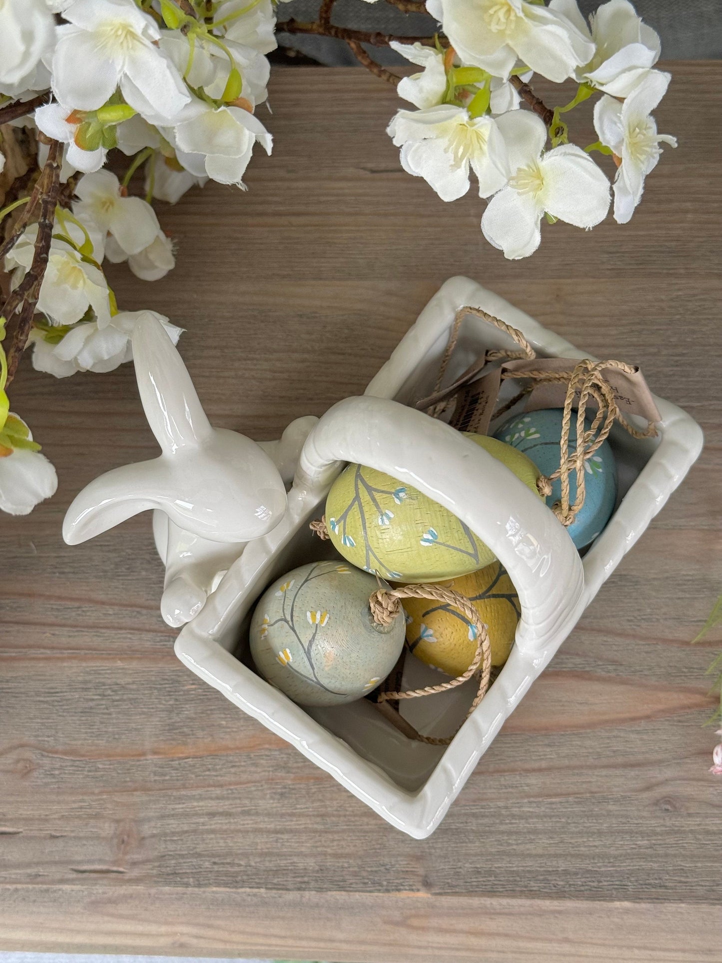 White Bunny and Basket