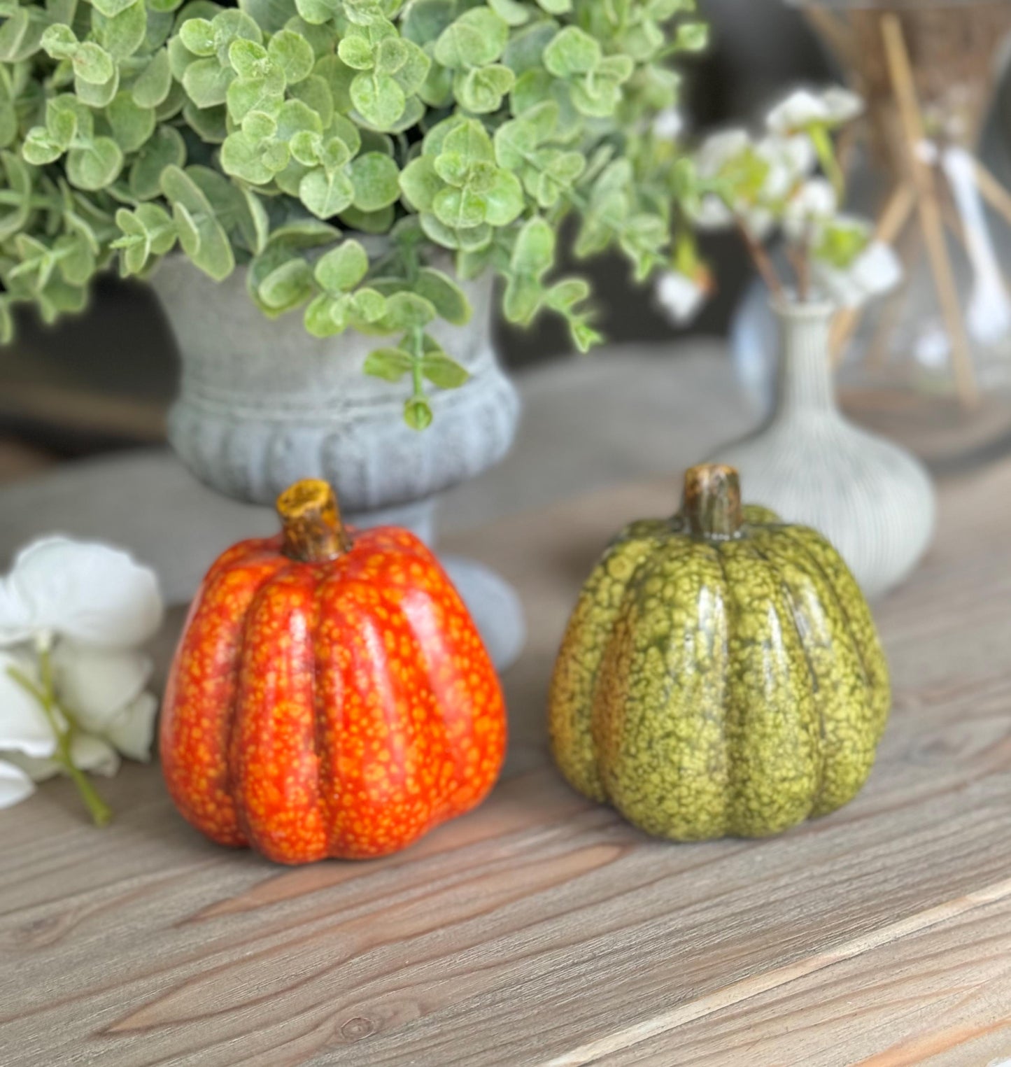 Speckled Ceramic Pumpkins - Choice of 2 Colours