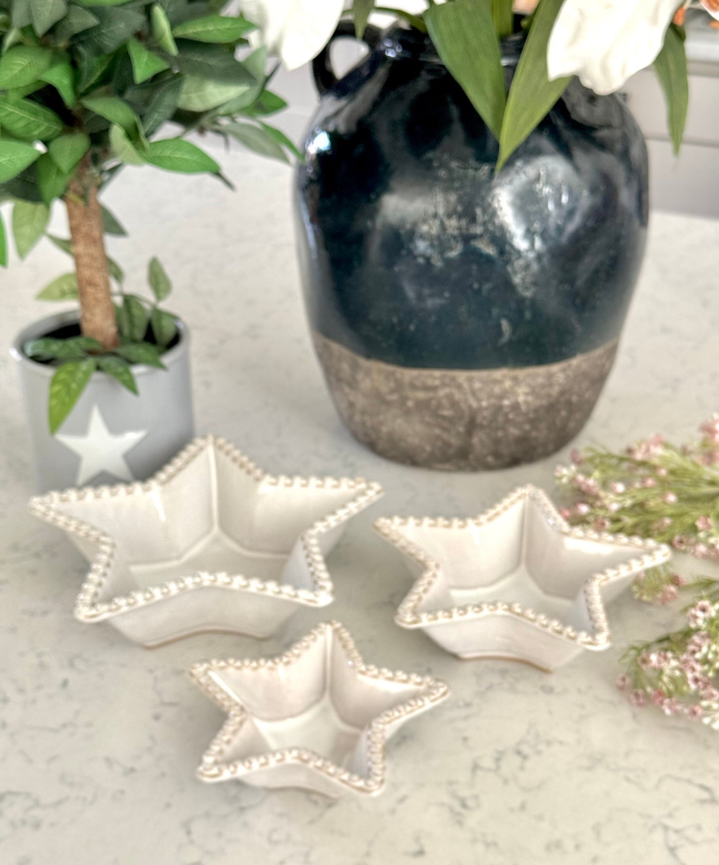 Beaded Star Bowls (Set of 3)