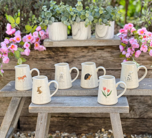 Charming Mini Jugs - Animal and Tulip Theme