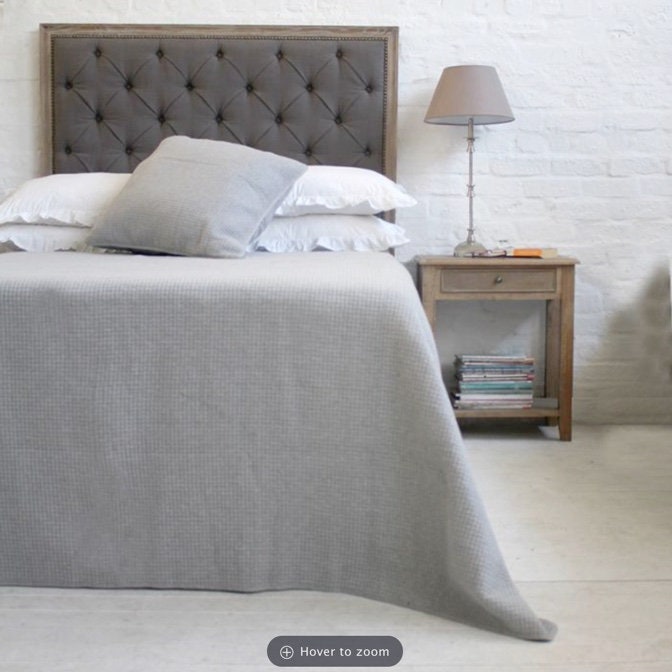 Biggie Best Leah Grey Quilt/Bedspread.  Small 180 x 260