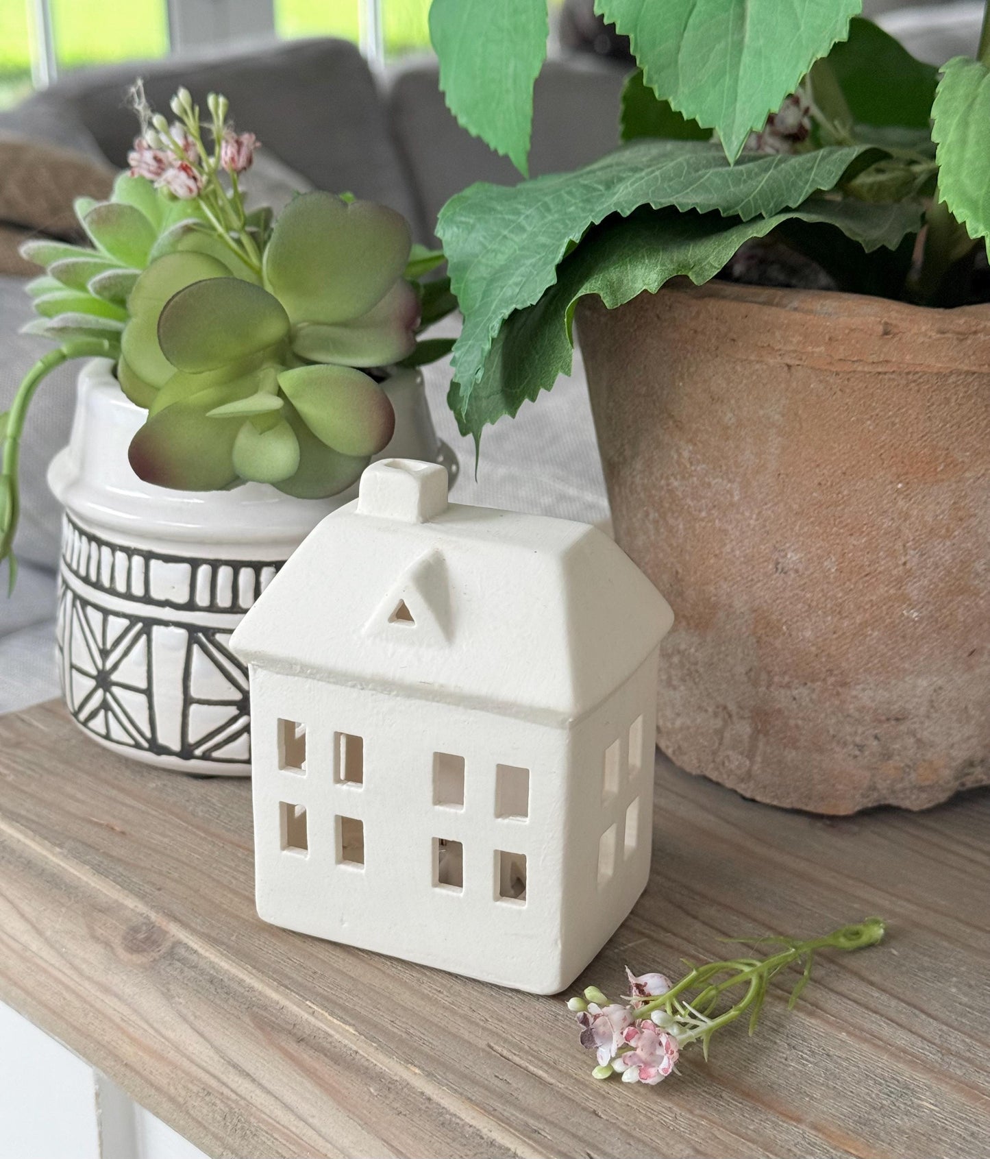 White Tealight Houses - 3 Sizes Available