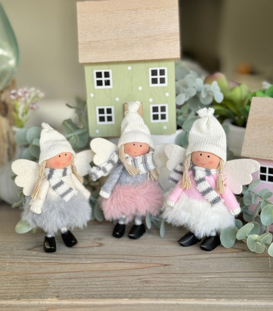 Soft Standing Pink/White/Grey Fairies  - Available in 3 designs