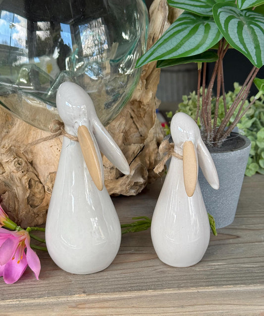 Ceramic White Bunny - Available in 2 Sizes