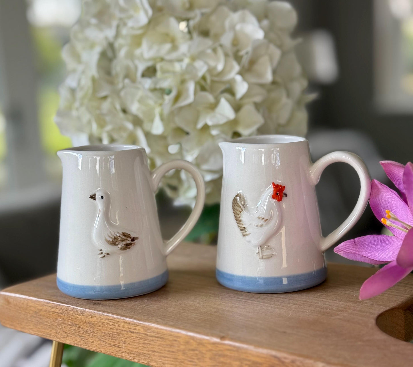 Hen/Duck Stoneware Mini Jug - 2 Design Options Available
