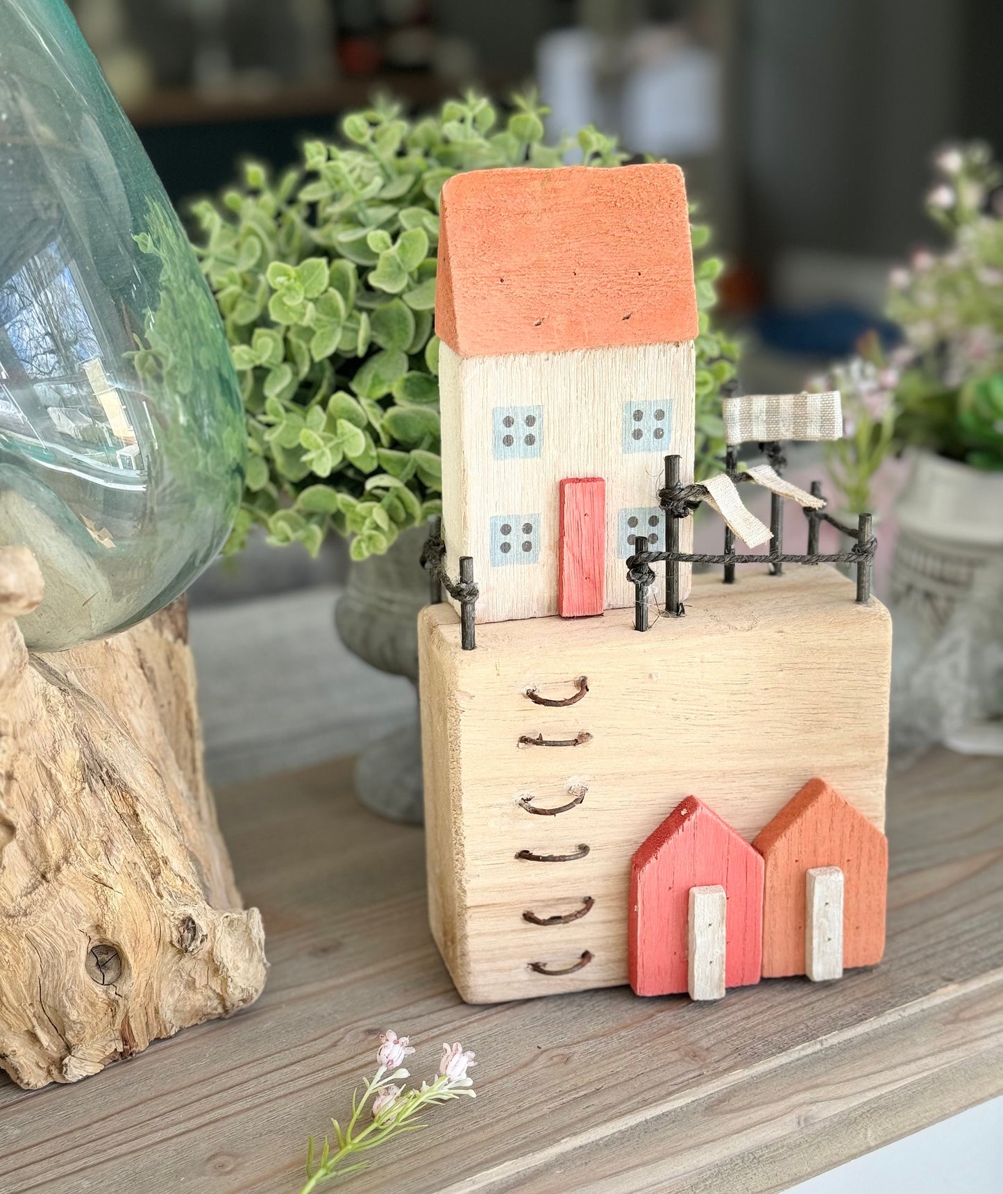 Wooden House on Block