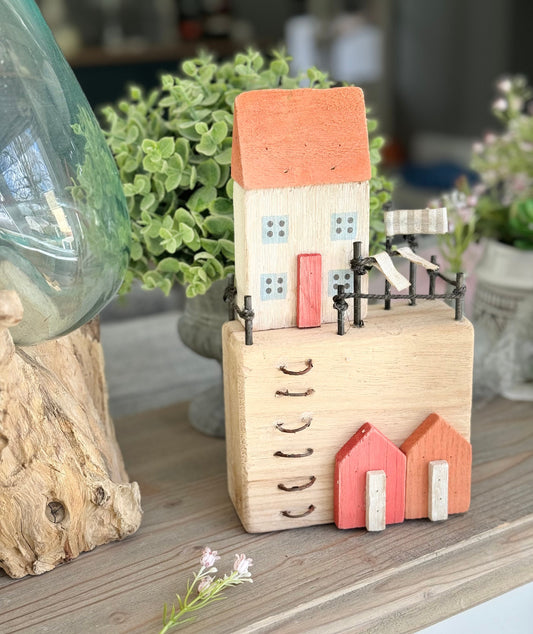 Wooden House on Block