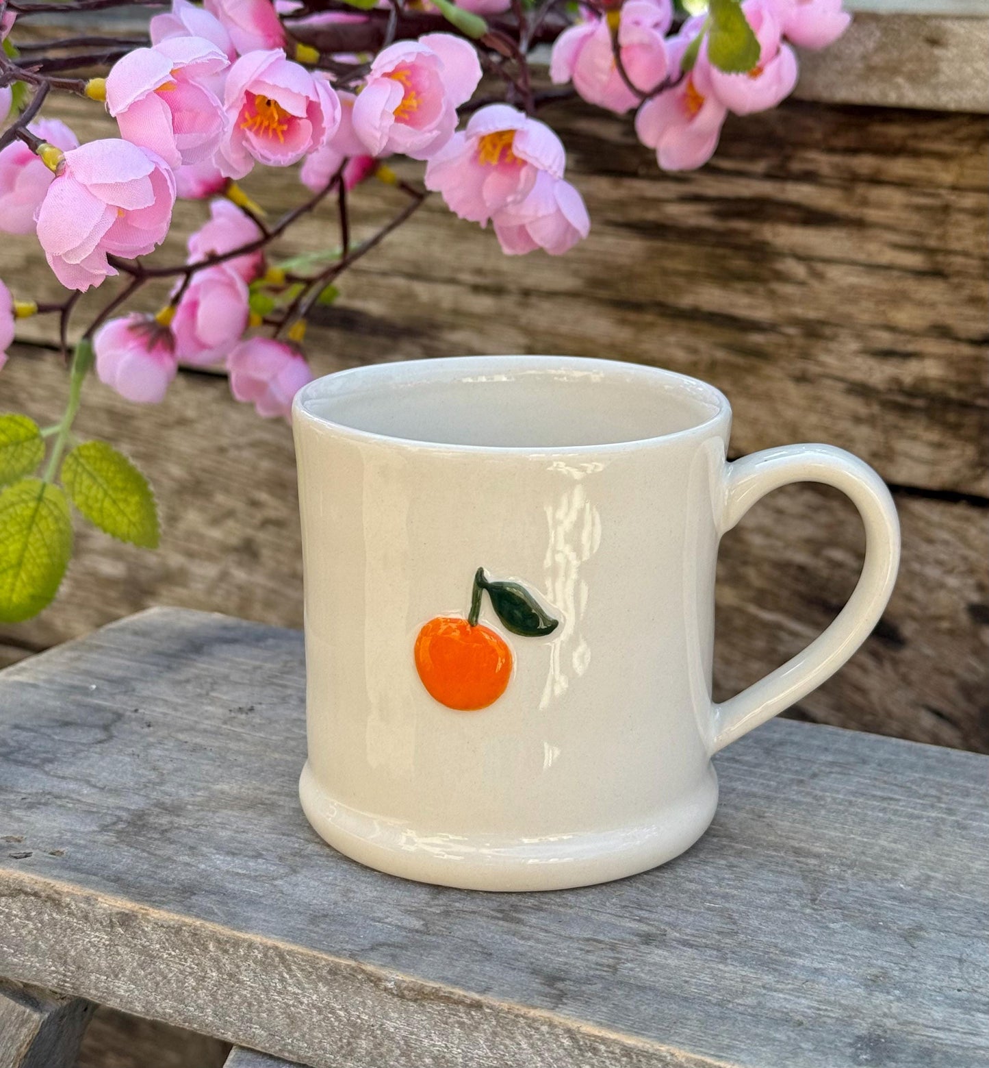Beautiful Fruit/Floral Themed Embossed Mini Mug