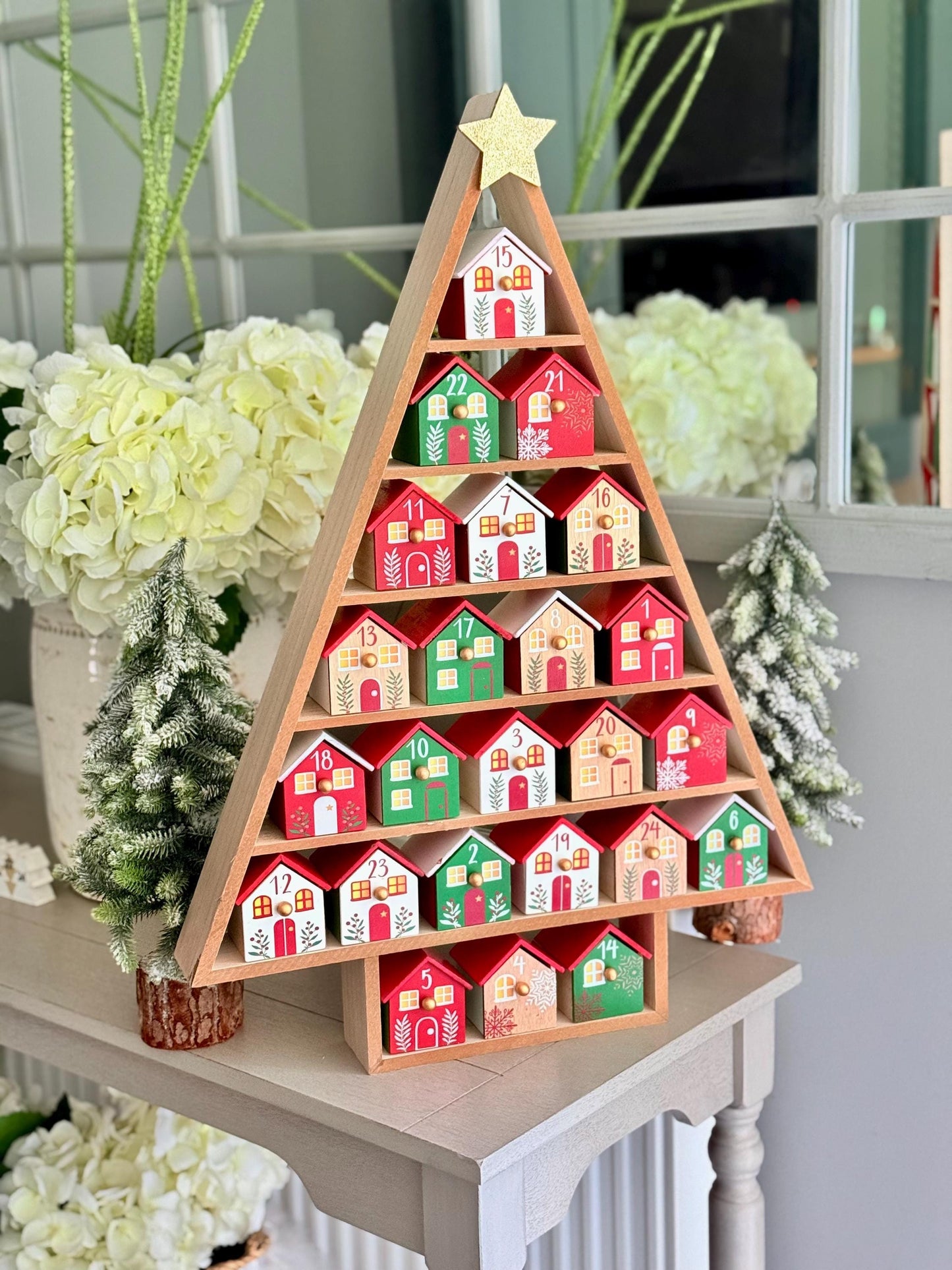 Large Wooden Advent Treehouse Calendar