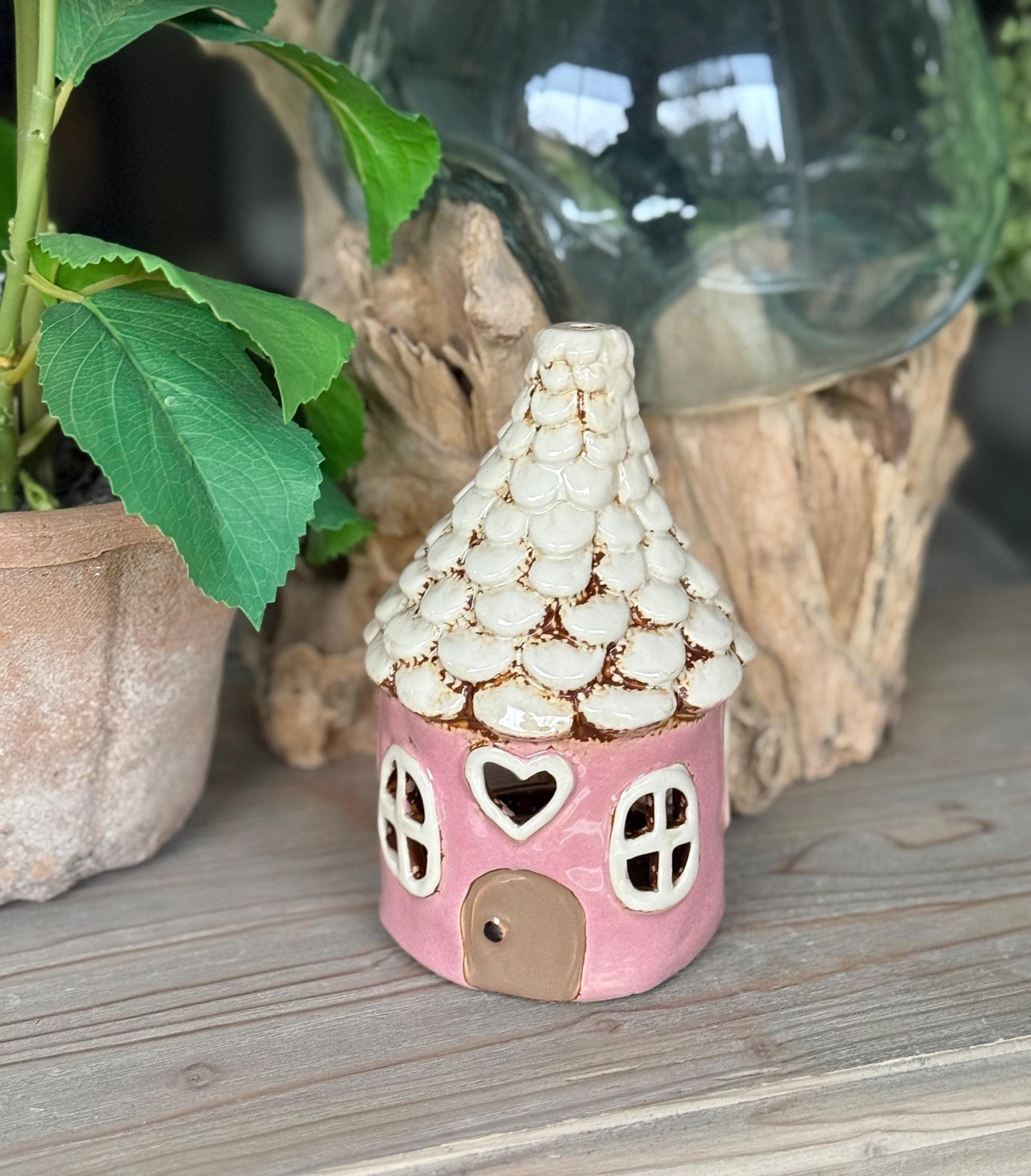 NEW!  Round Heart House Tealight - Available in 2 Colours