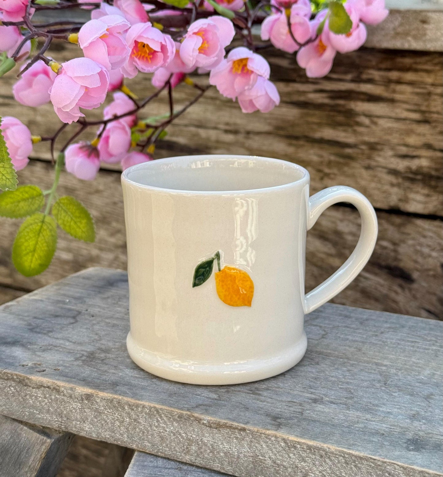 Beautiful Fruit/Floral Themed Embossed Mini Mug