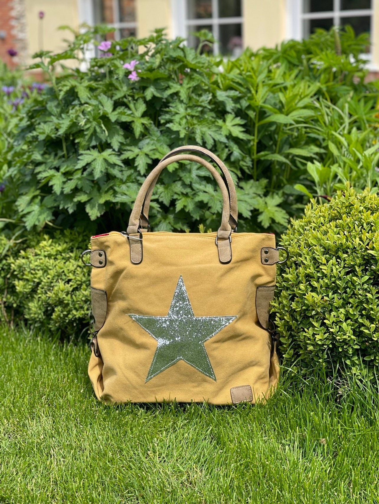 Canvas Star Bag - Mustard Yellow