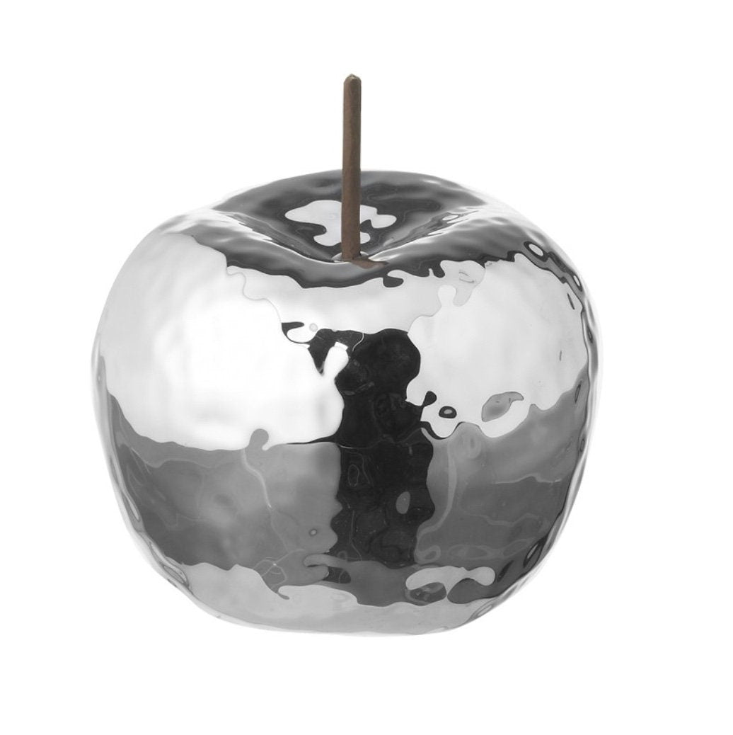 Ceramic Chrome Apple/Pear Decoration.  Sold Individually