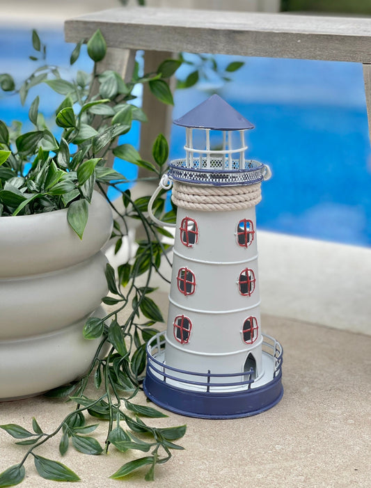 Metal Lighthouse Tea light holder