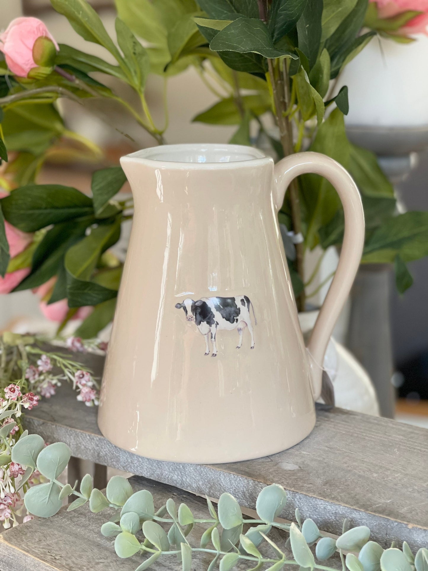 Stoneware Embossed Jug - Goose, Cow or Chicken