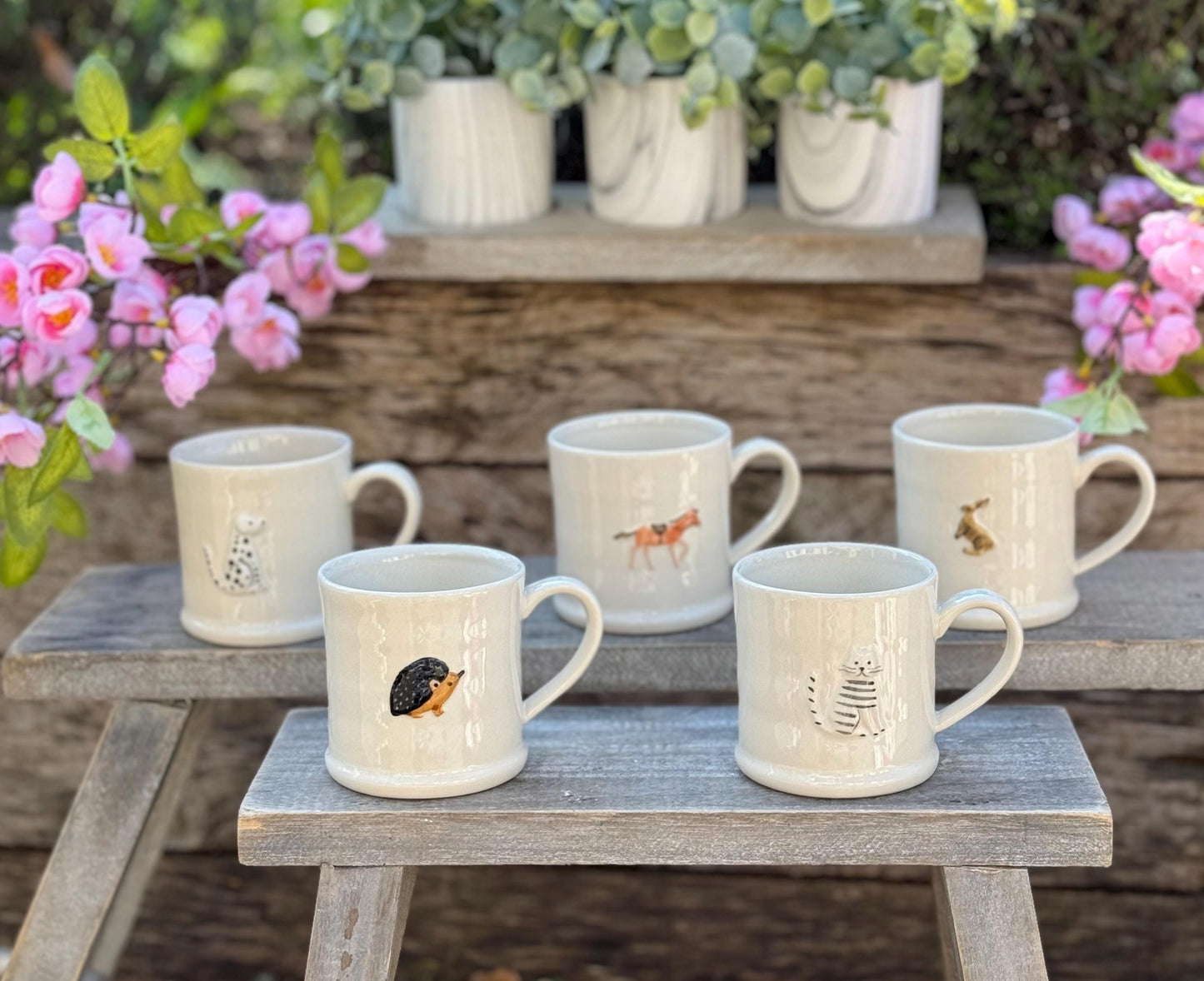 Embossed Mini Animal Mugs Selection 1