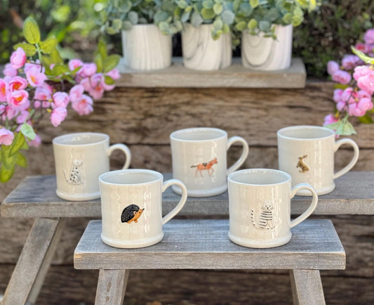 Embossed Mini Animal Mugs Selection 1