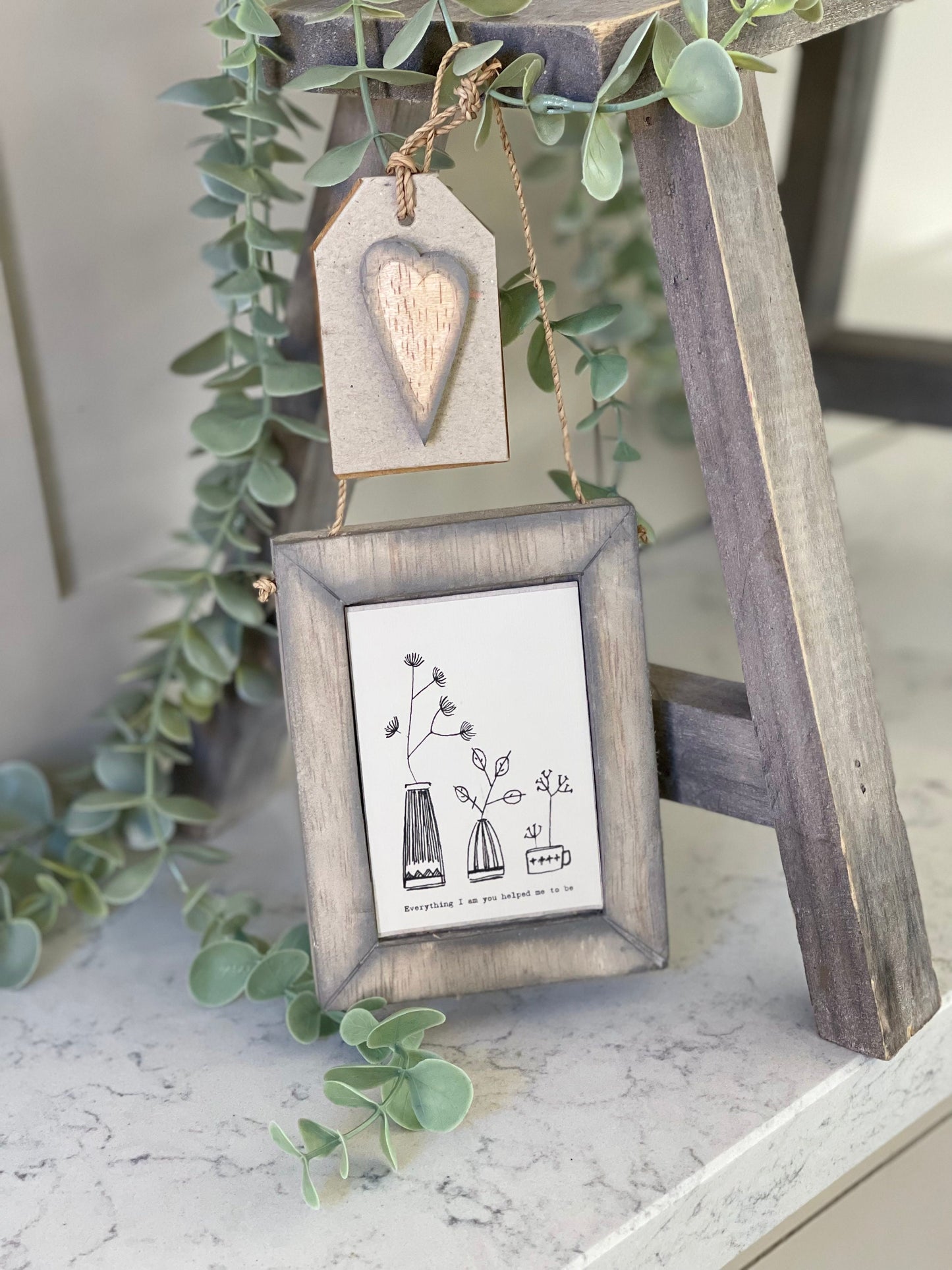East of India Ink flower picture-Everything I am Picture Frame